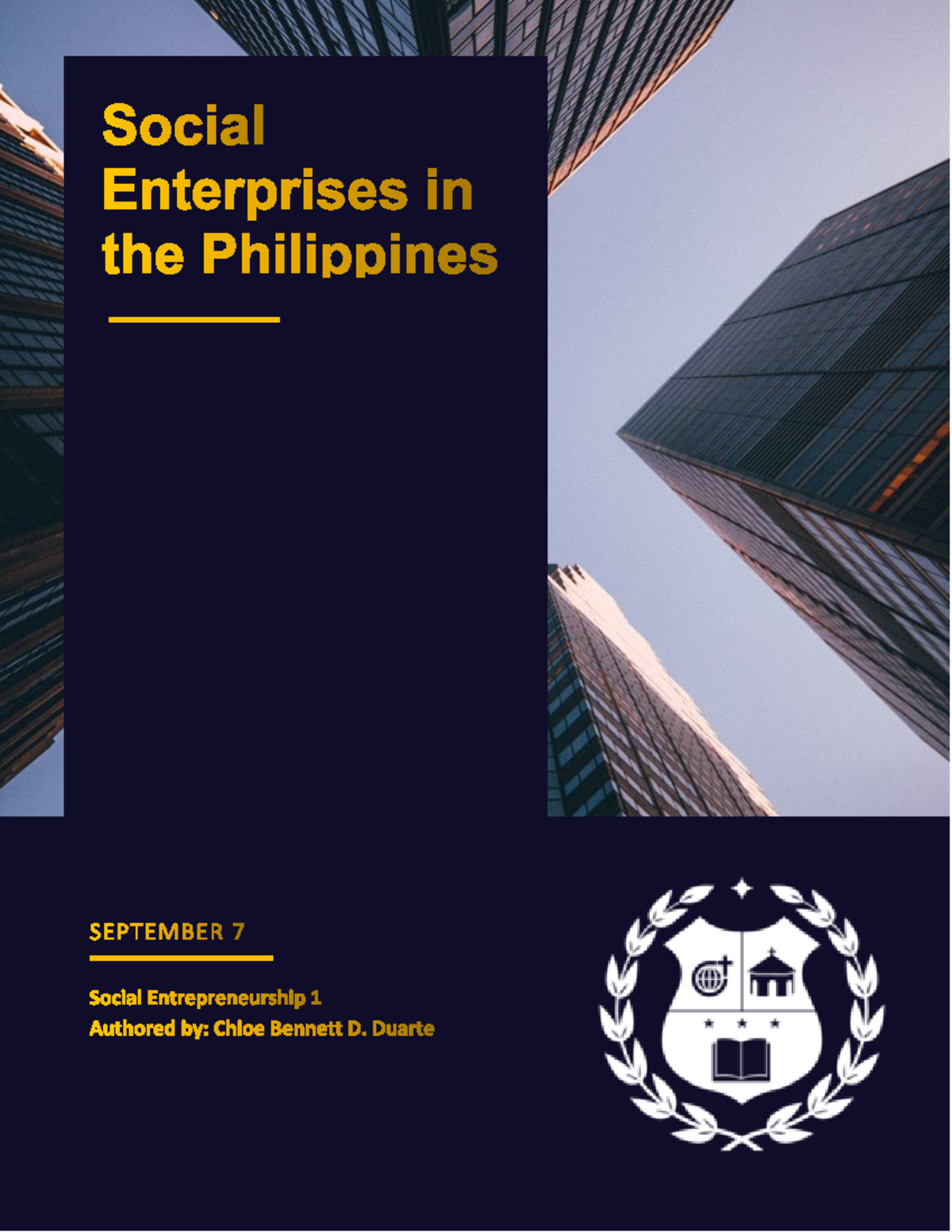 Assignment 3 Social Enterprises in the Philippines TABLE OF