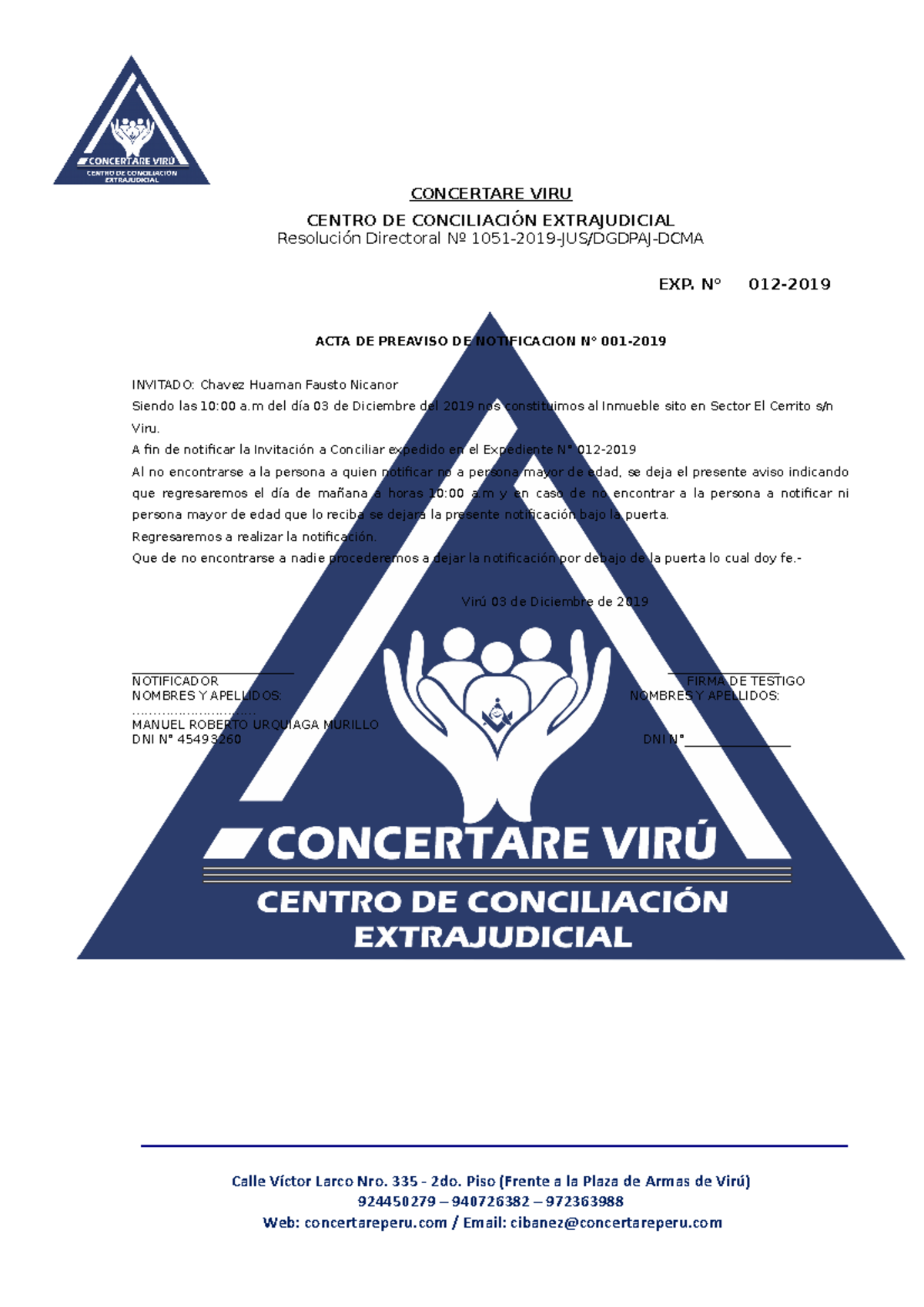 Preaviso Modelo De Pre Aviso Concertare Viru Centro De