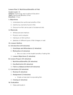 FOOD Processing Lesson 9 - Lesson Plan 13: Fish Marketing Channels ...