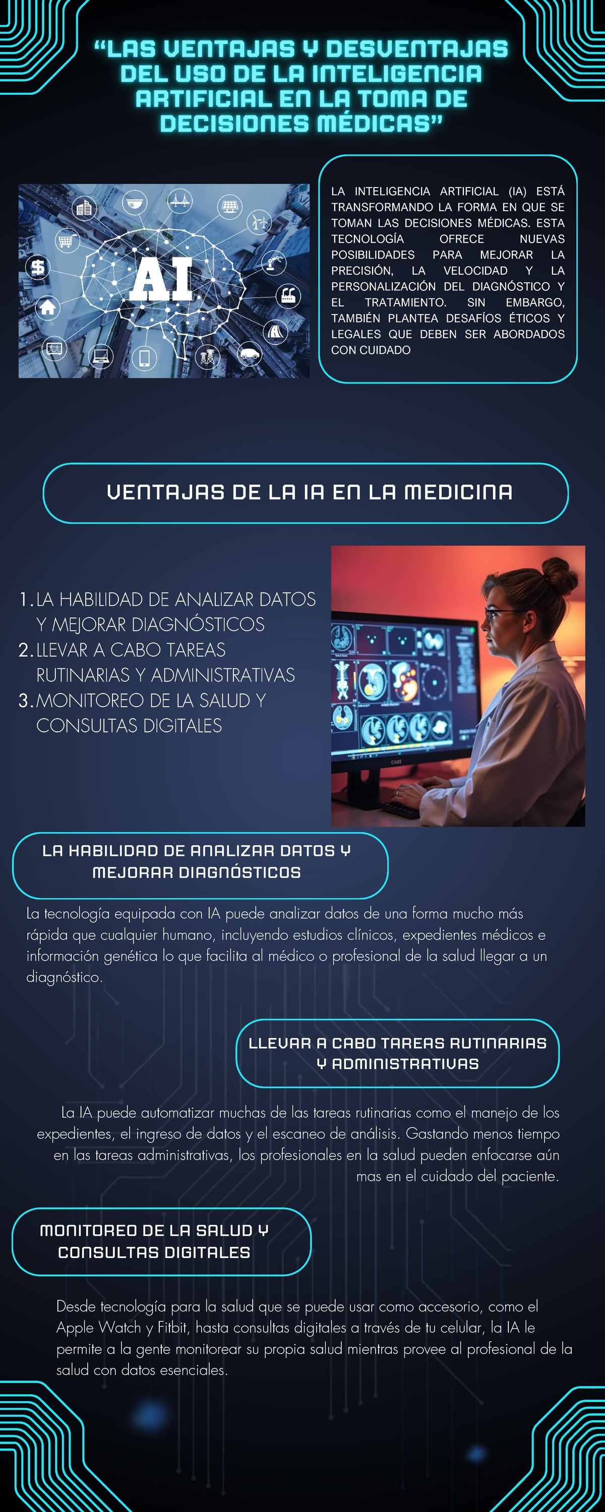 Dark Blue Artificial Intelligence Modern and Futuristic Infographic ...