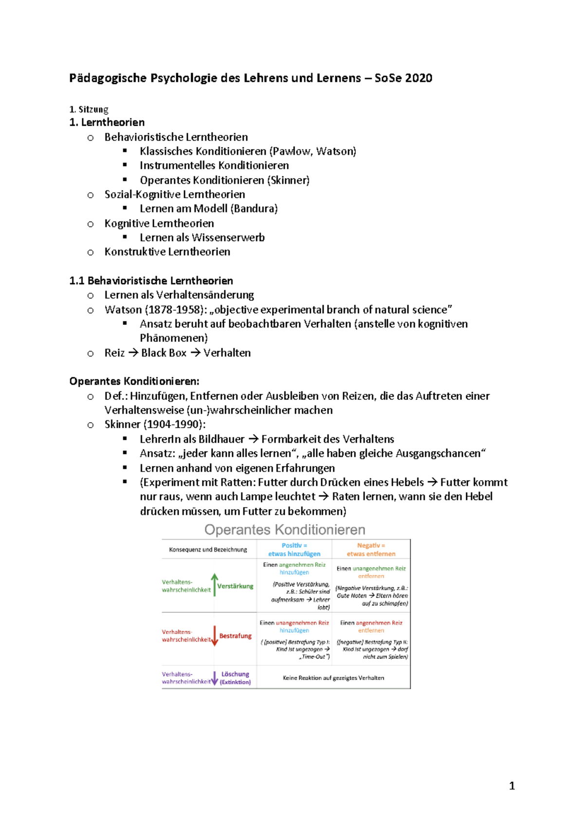 Pädagogische Psychologie Des Lehrens Und Lernens So Se 2020 1 - P ...