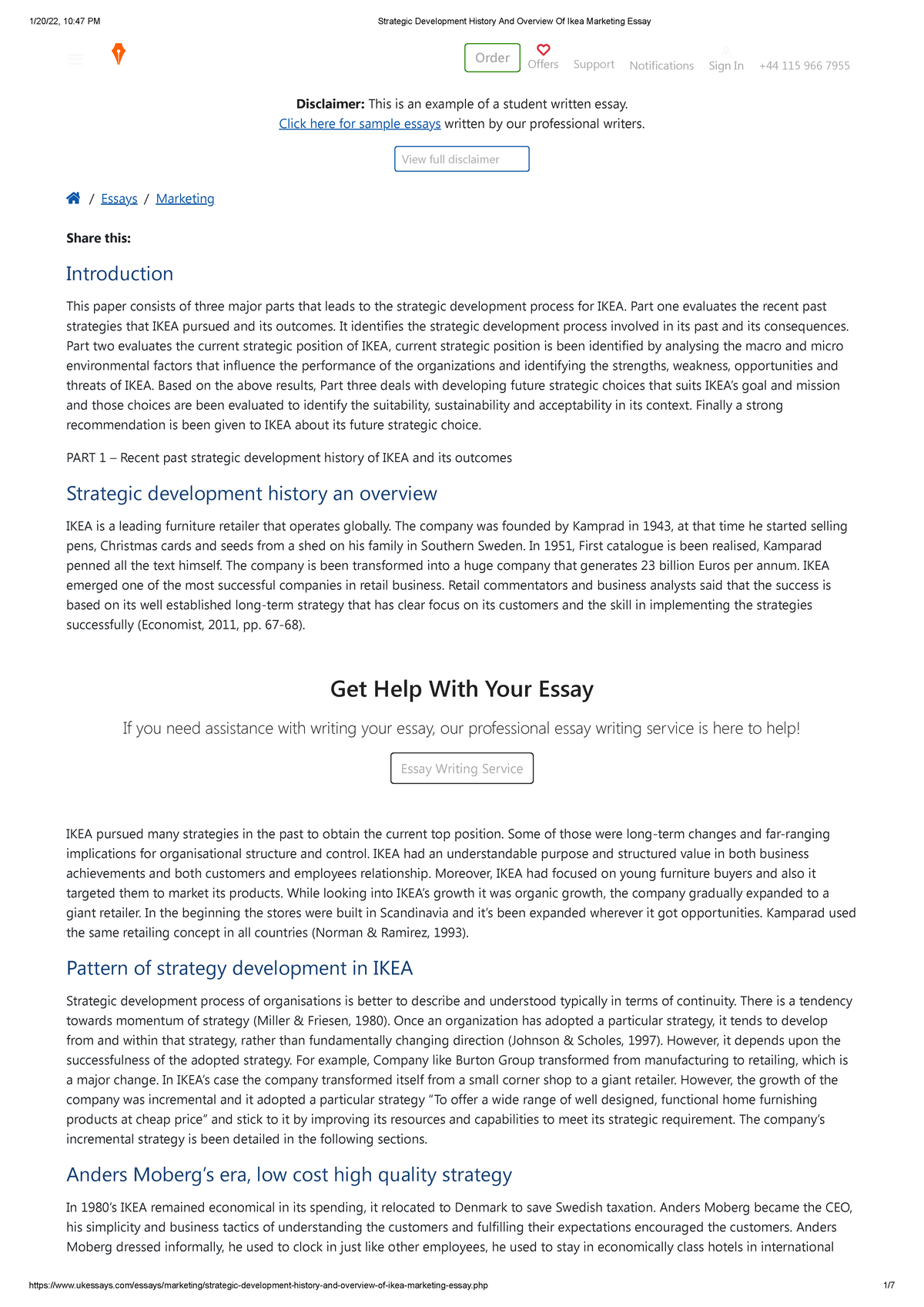 Strategic Development History And Overview Of Ikea Marketing Essay ...