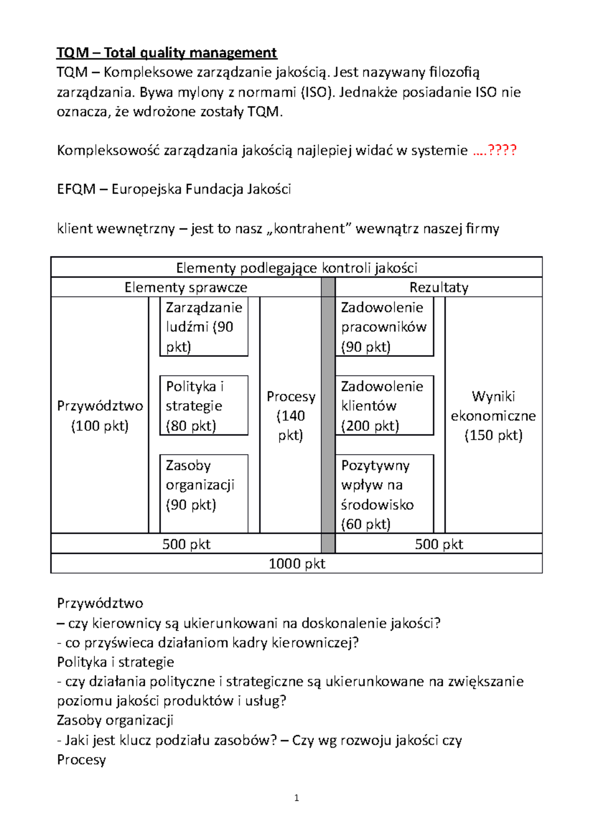 Wyklad 9 6 - TQM – Total Quality Management TQM – Kompleksowe ...