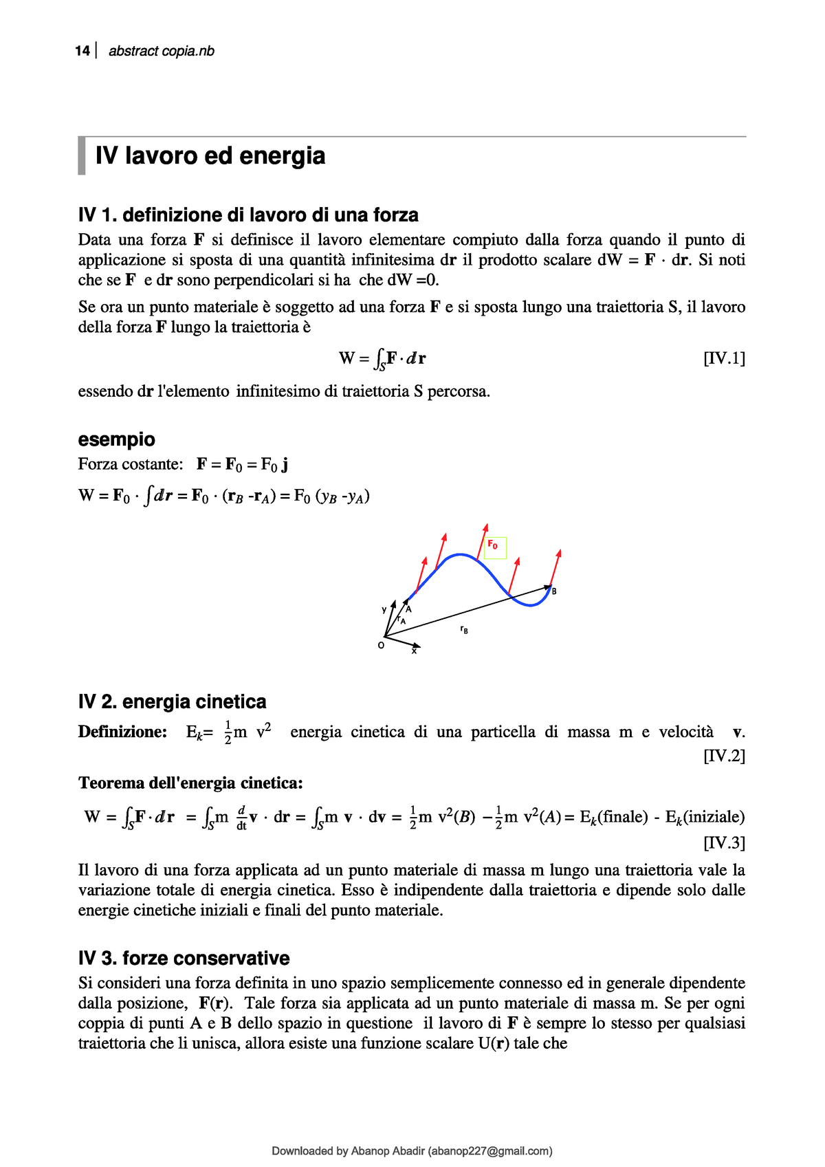 Lavoro Ed Energia Di Corpi Fisici - Fisica - Studocu