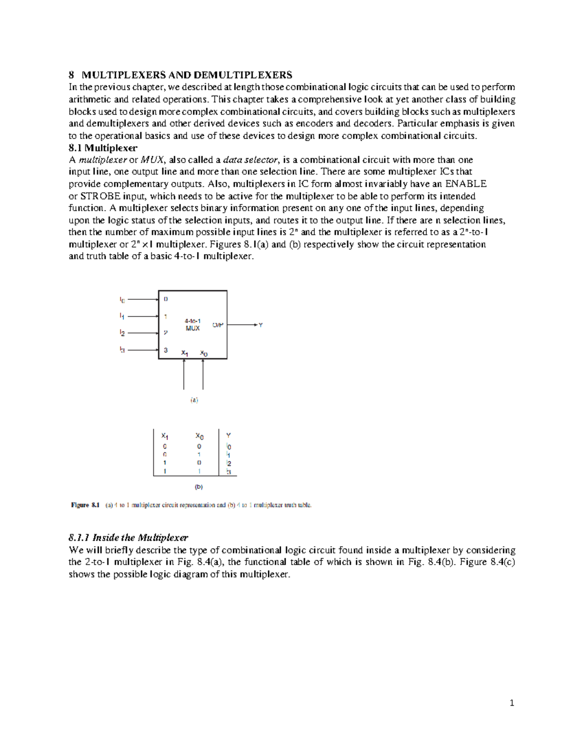 Digital Electronics Lesson 8 - 8 MULTIPLEXERS AND DEMULTIPLEXERS In the ...