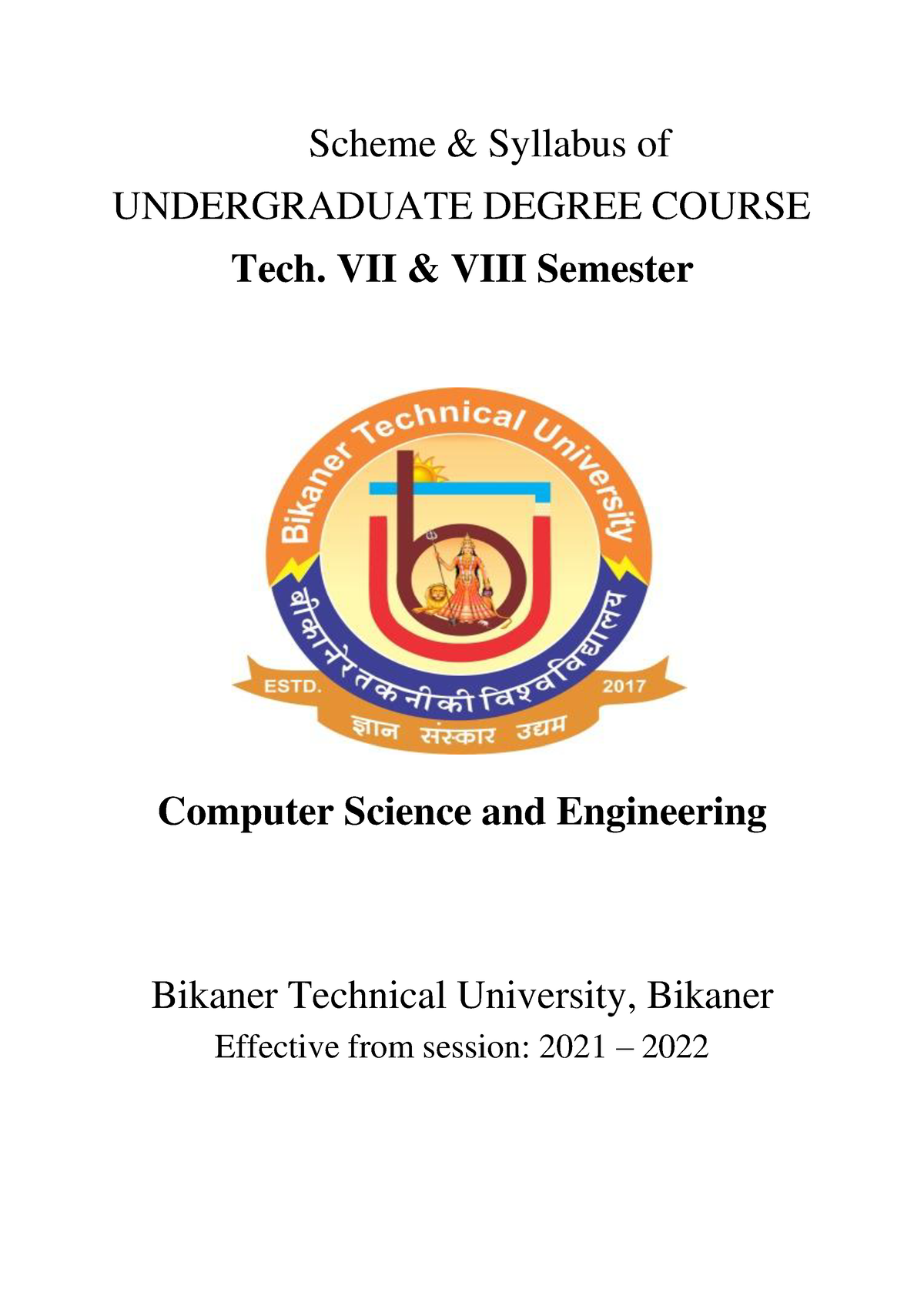 Syllabus Scheme & Complete Syllabus - Scheme & Syllabus Of ...