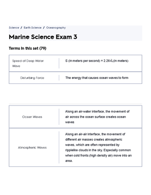 Marine Science B (Unit 1- Unit 5) Flashcards Quizlet - Marine Science B ...