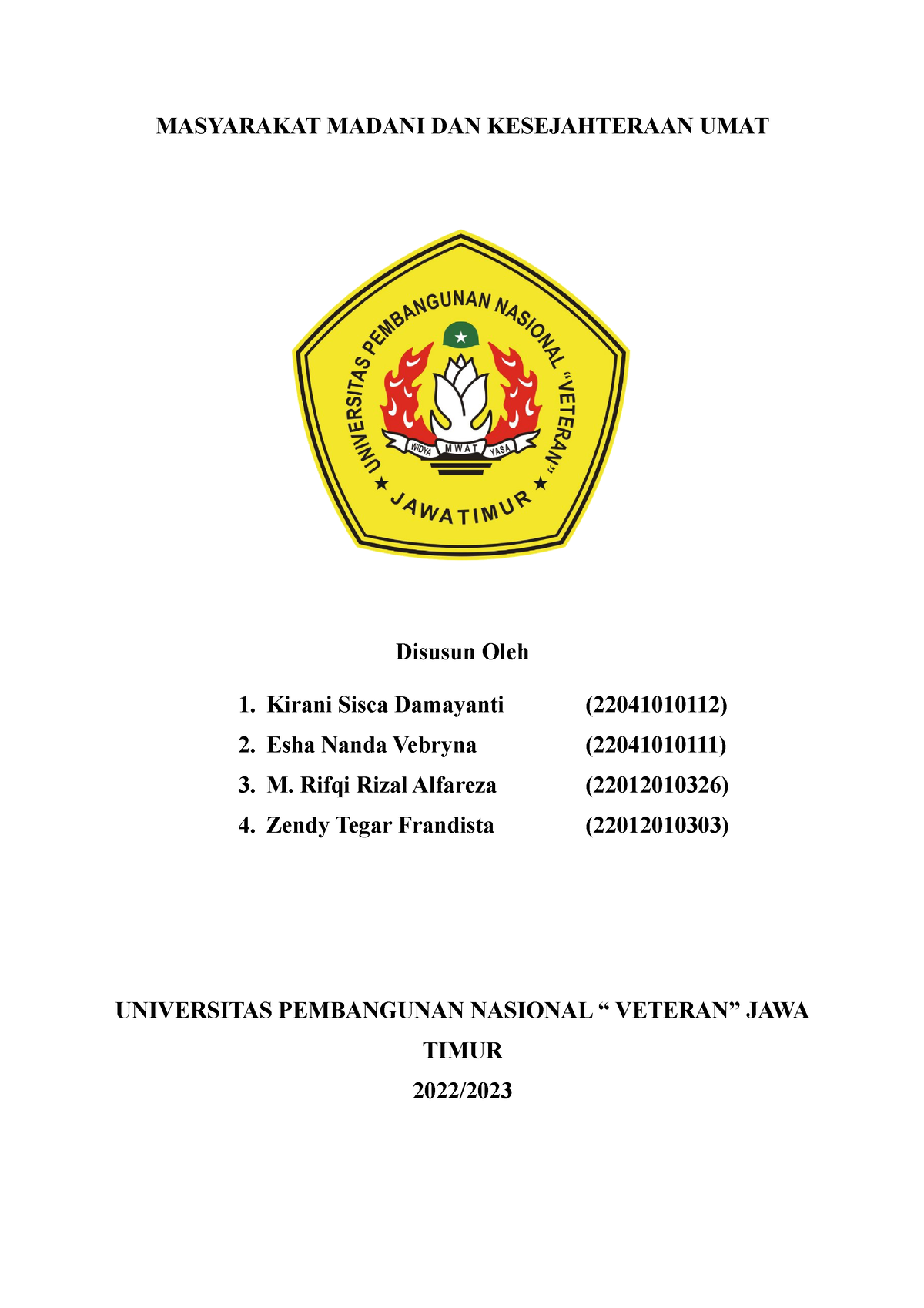 KEL 7 Masyarakat Madani DAN Kesejahteraan UMAT - MASYARAKAT MADANI DAN ...