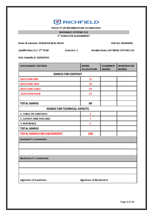 IT Project Management 600 Assignment 2 - FACULTY OF INFORMATION ...