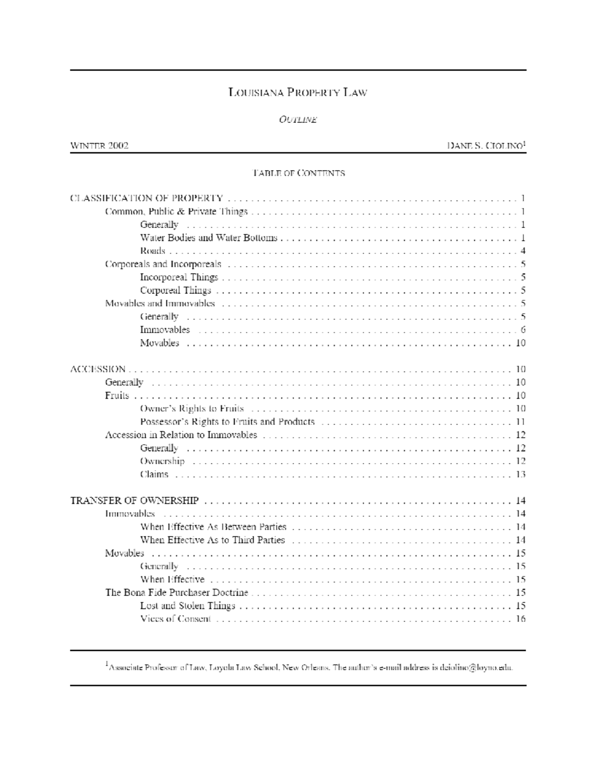 Civil Law Property Bar Outline - PROP 102 - Studocu