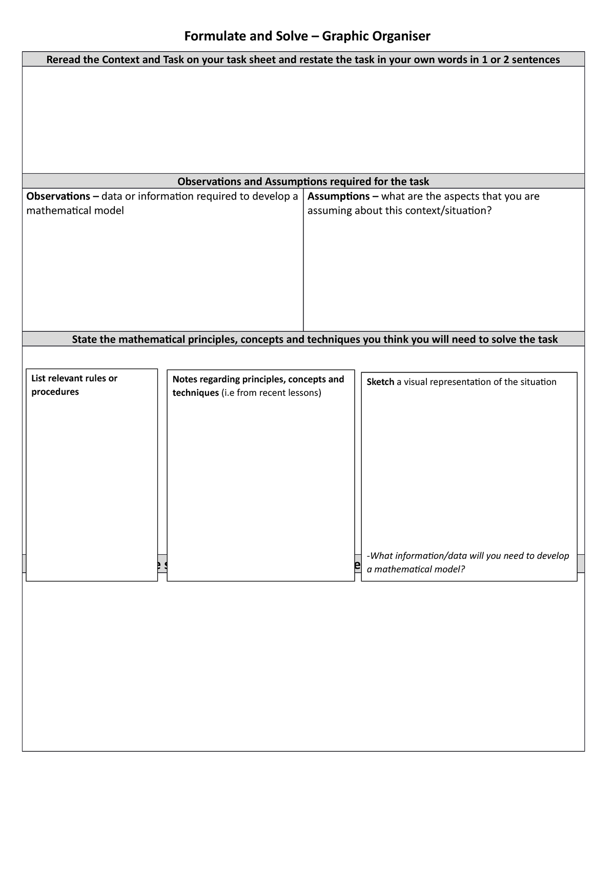 Formulate and Solve graphic org - Formulate and Solve – Graphic ...