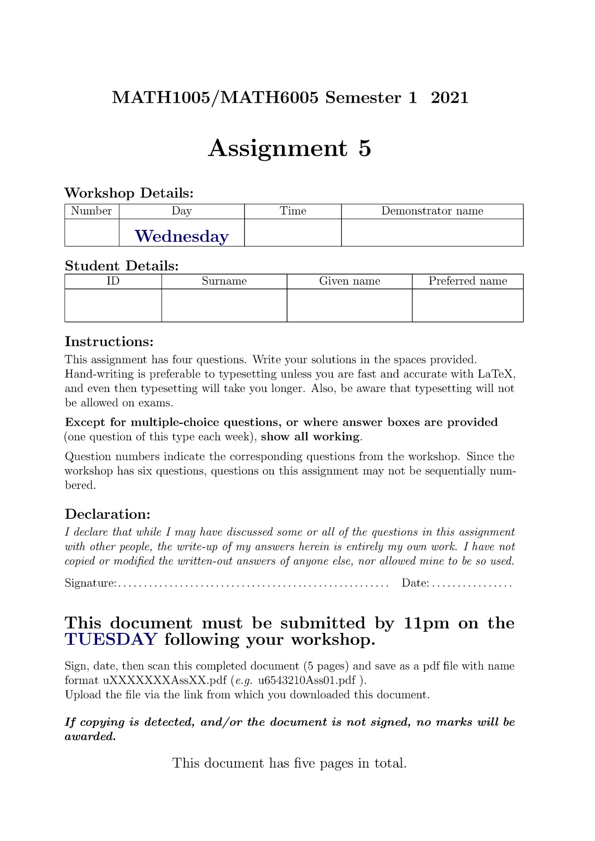 05 05 assignment instructions