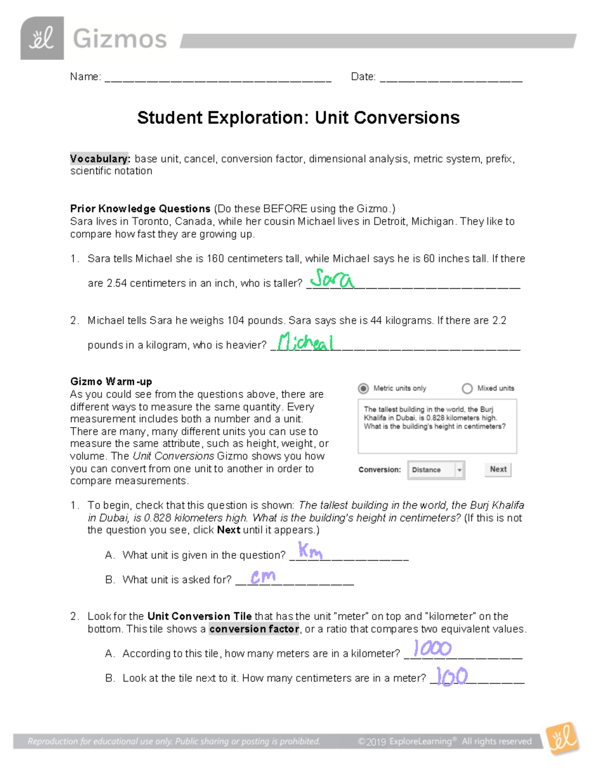 Unit Conversion Gizmo H Hw H H Hw H Sh Wybywbhwyhwuhuwhw Wbwbe S W W W Name Studocu