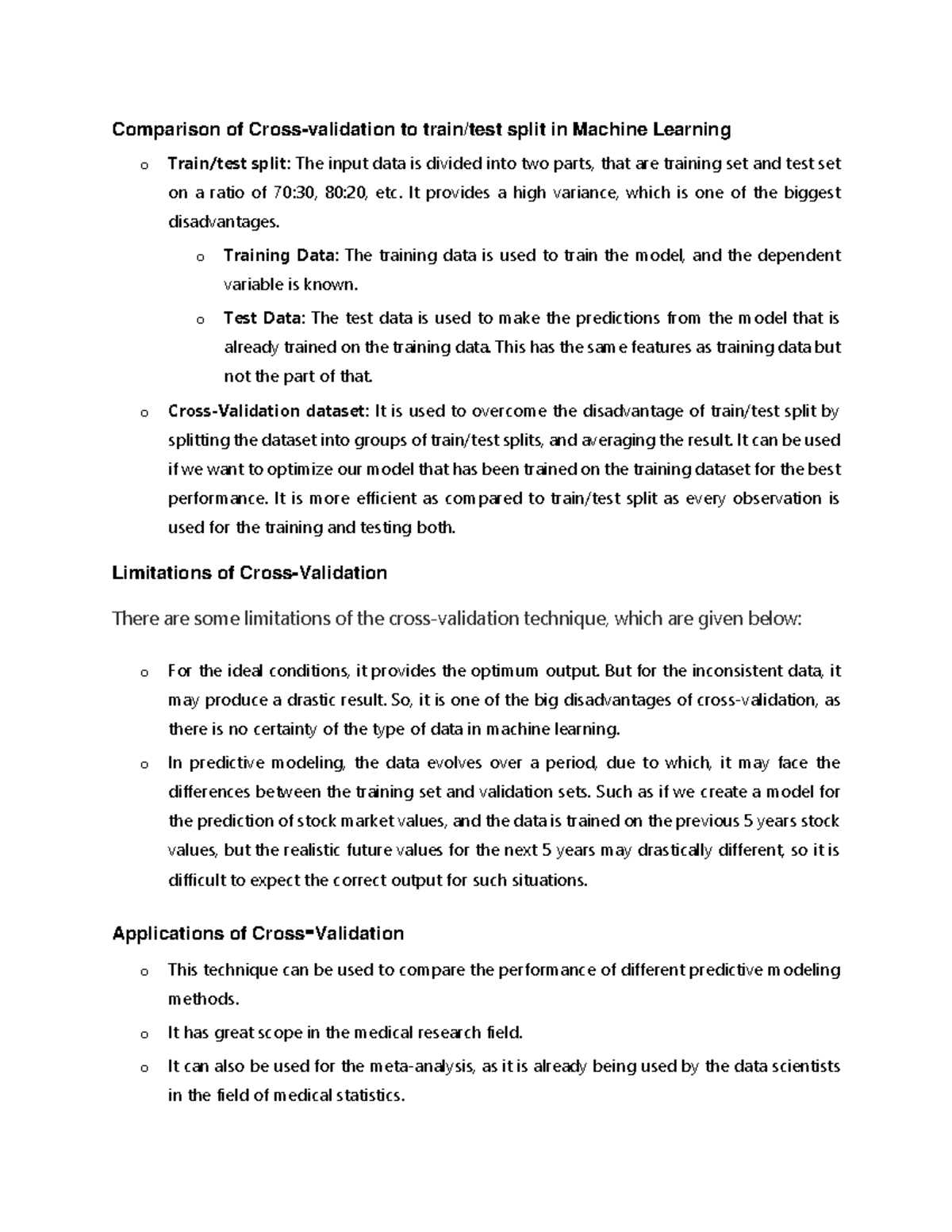 4 - K-Fold Cross Validation - Comparison of Cross-validation to train ...