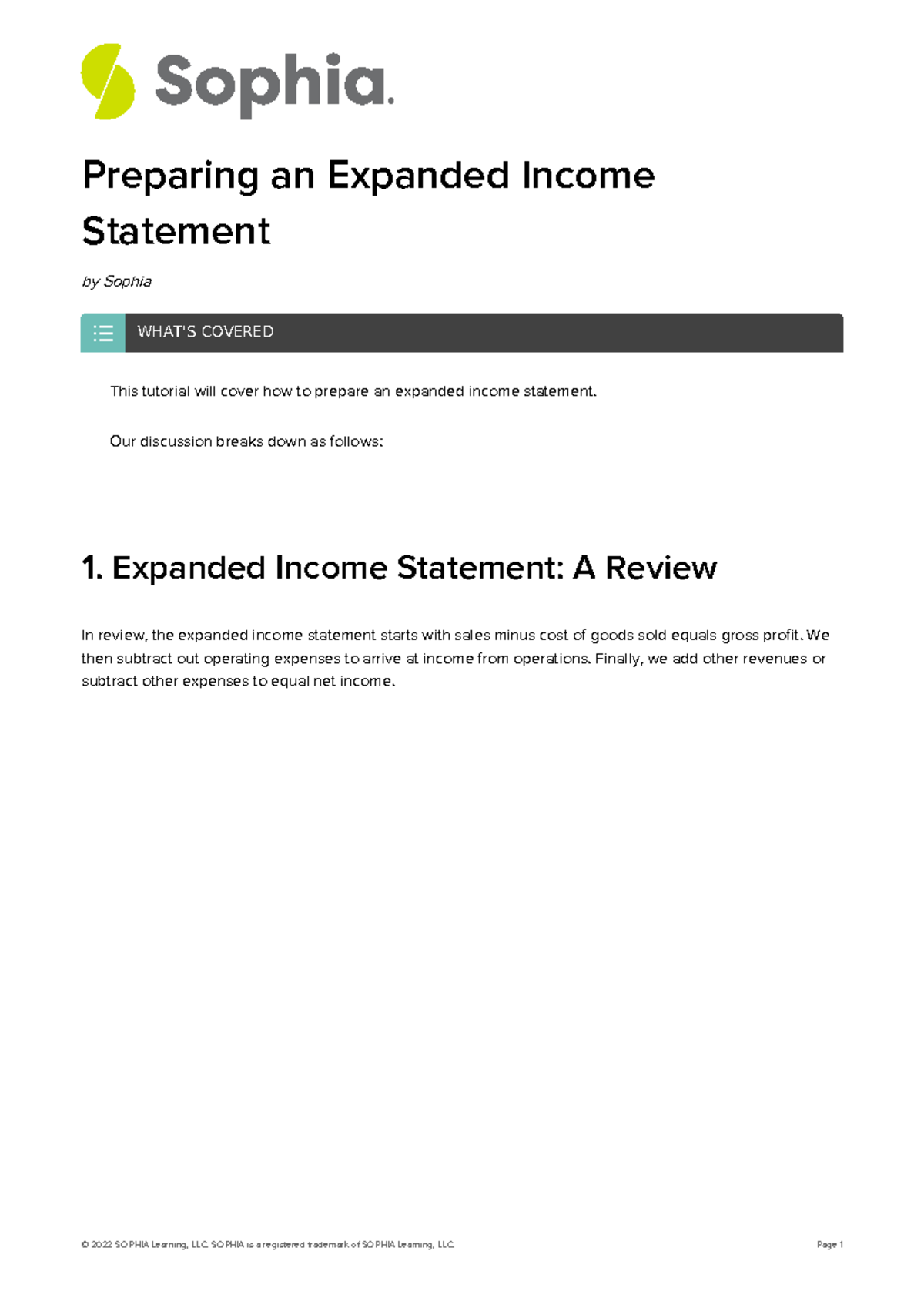 Preparing an expanded income statement 2 - Preparing an Expanded Income ...