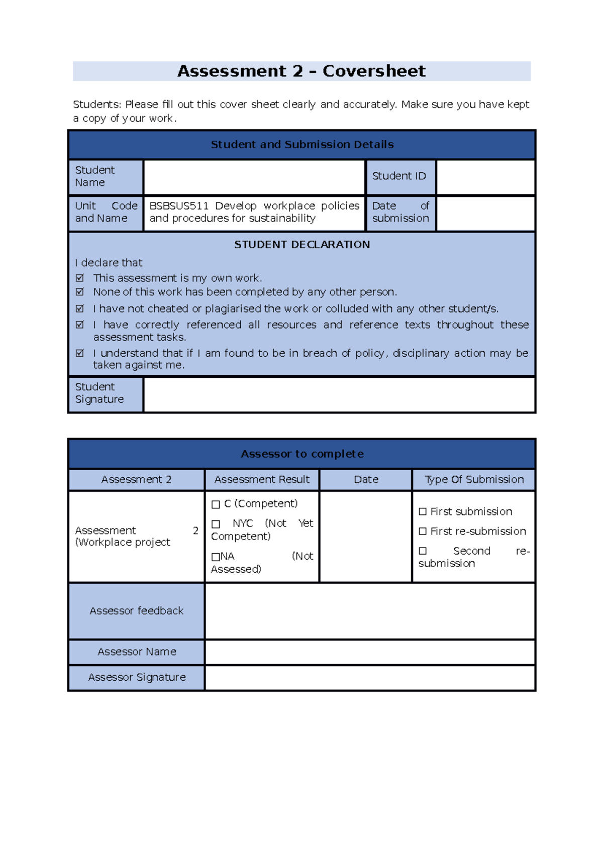 Bsbsus 511 Task 2 with templates Bsbsus 511 Taks 2 with templates ...