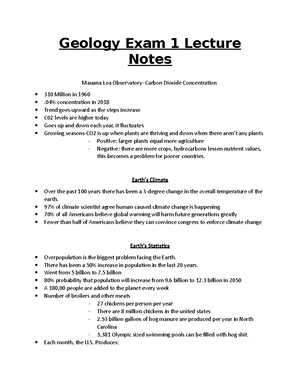 Exam 1 Geology 105 Grace Stone - EXAM 1 Topics Chapter 1 ...