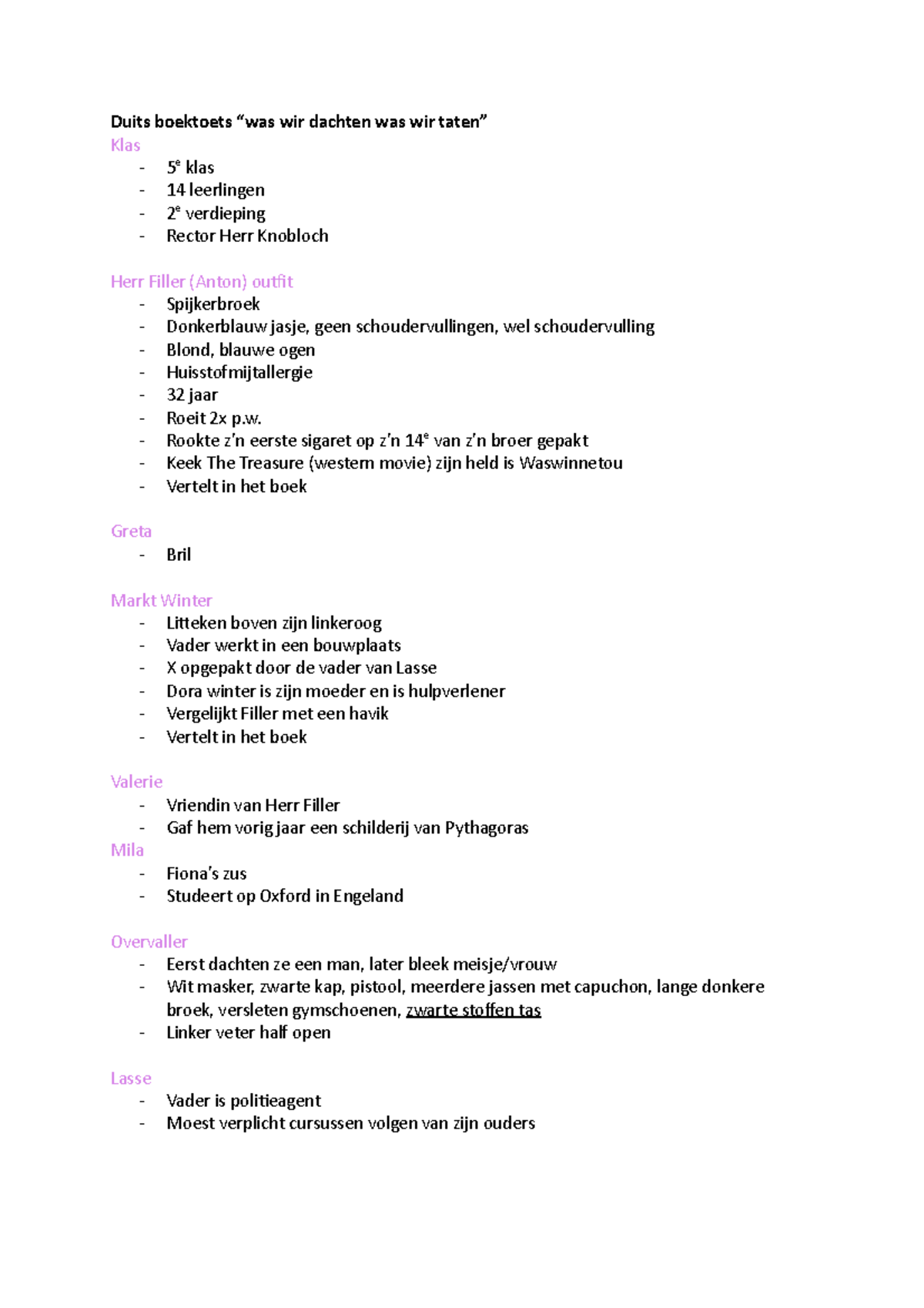 Was Wir Dachten Was Wir Taten Arbeitsblätter Lösung Samenvatting was wir dachten was wir taten - Duits boektoets “was wir