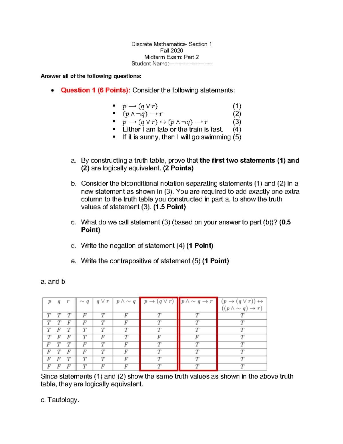 Midterm answers Dm quiz MATHUA120 NYU Studocu
