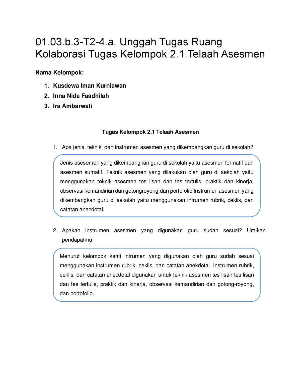 01.03.b.3-T2-4.a. Tugas Kelompok 2.1.Telaah Asesmen - 01.03.b.3-T2-4 ...