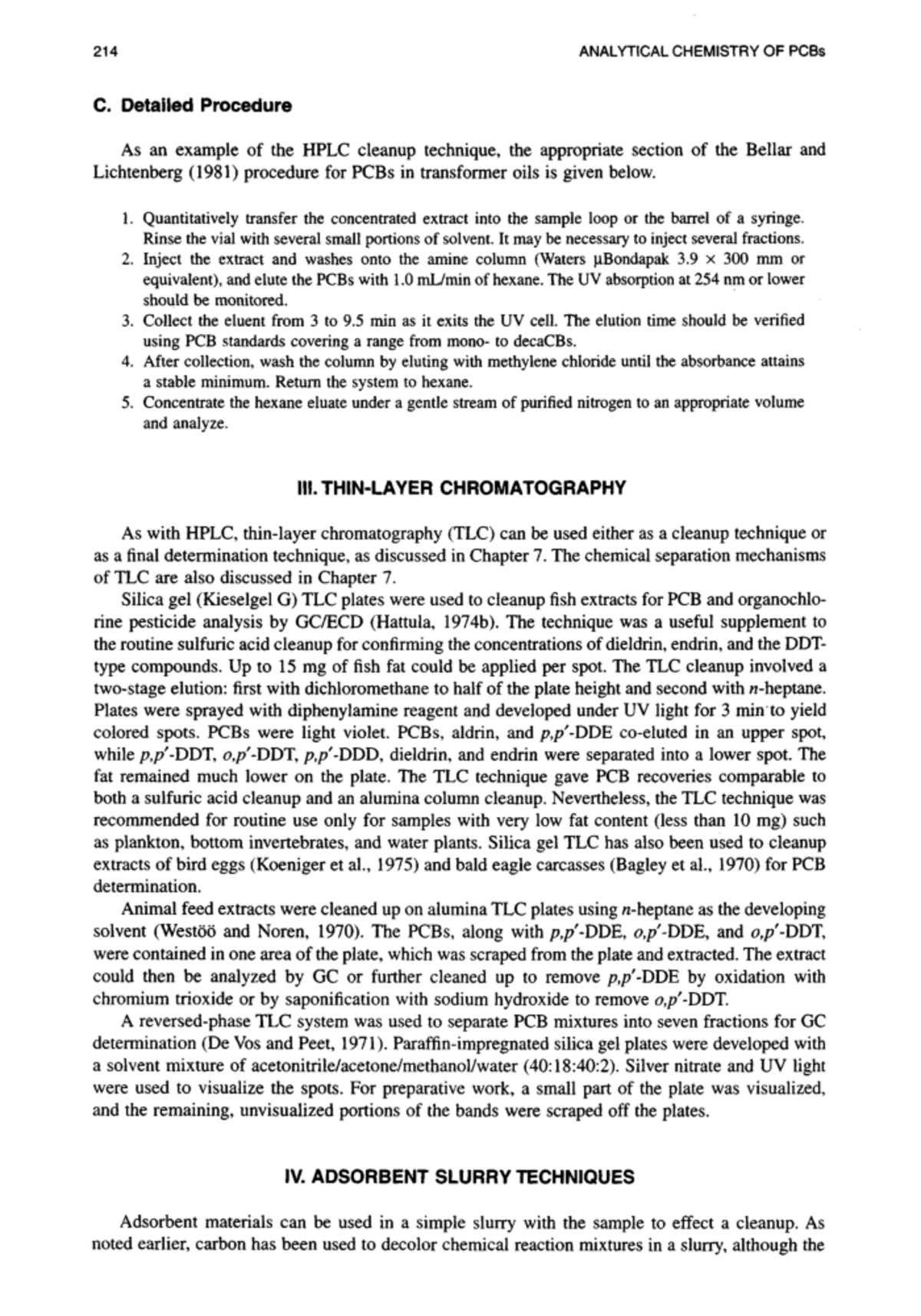 Analytical chemistry of pcbs 77 - 214 ANALYTICAL CHEMISTRY OF PCBs C ...