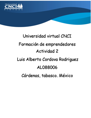 Proyecto Integrador Formacion De Emprendedores - Universidad CNCI ...