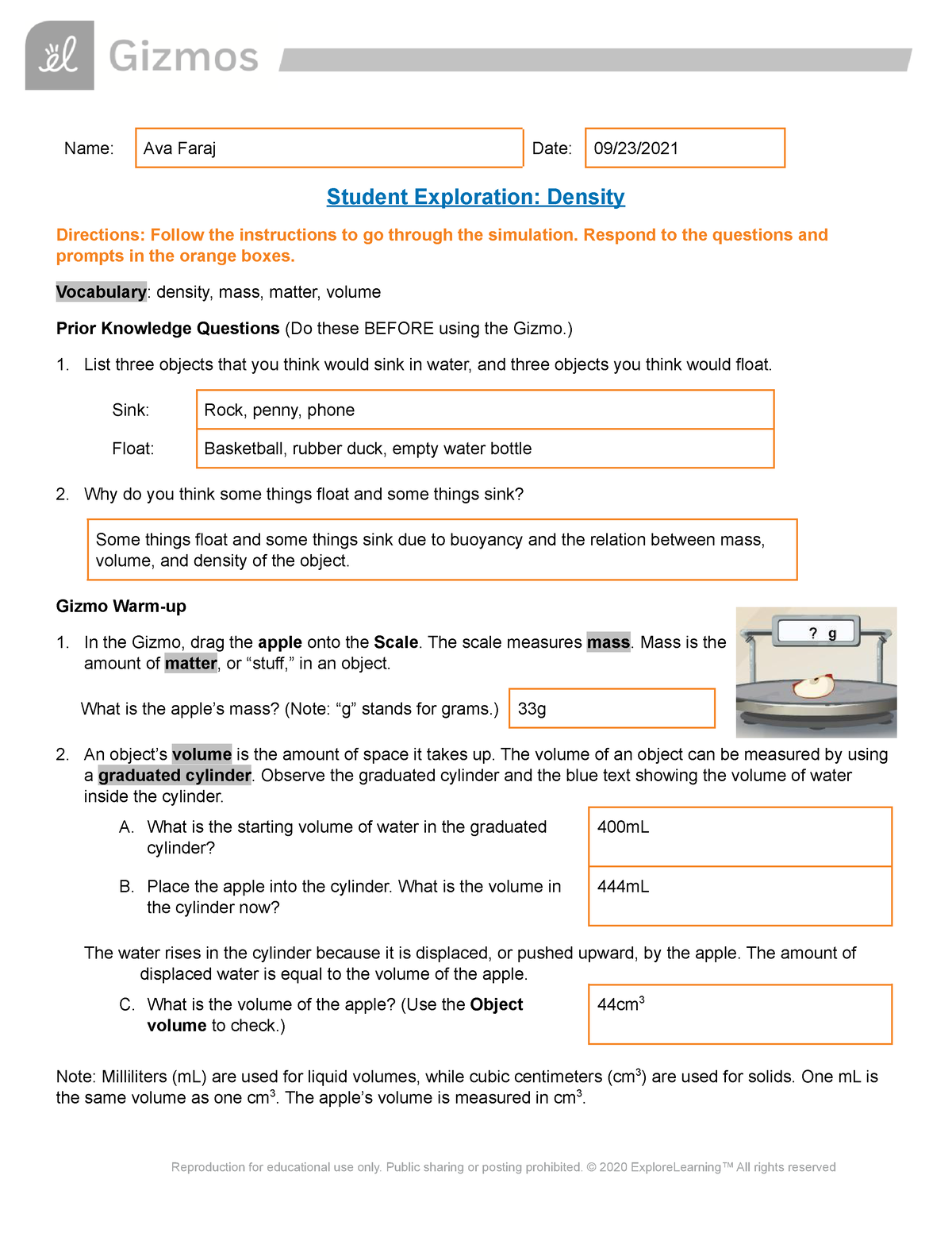 Student Exploration Hearing Frequency And Volume Gizmo Answer Key