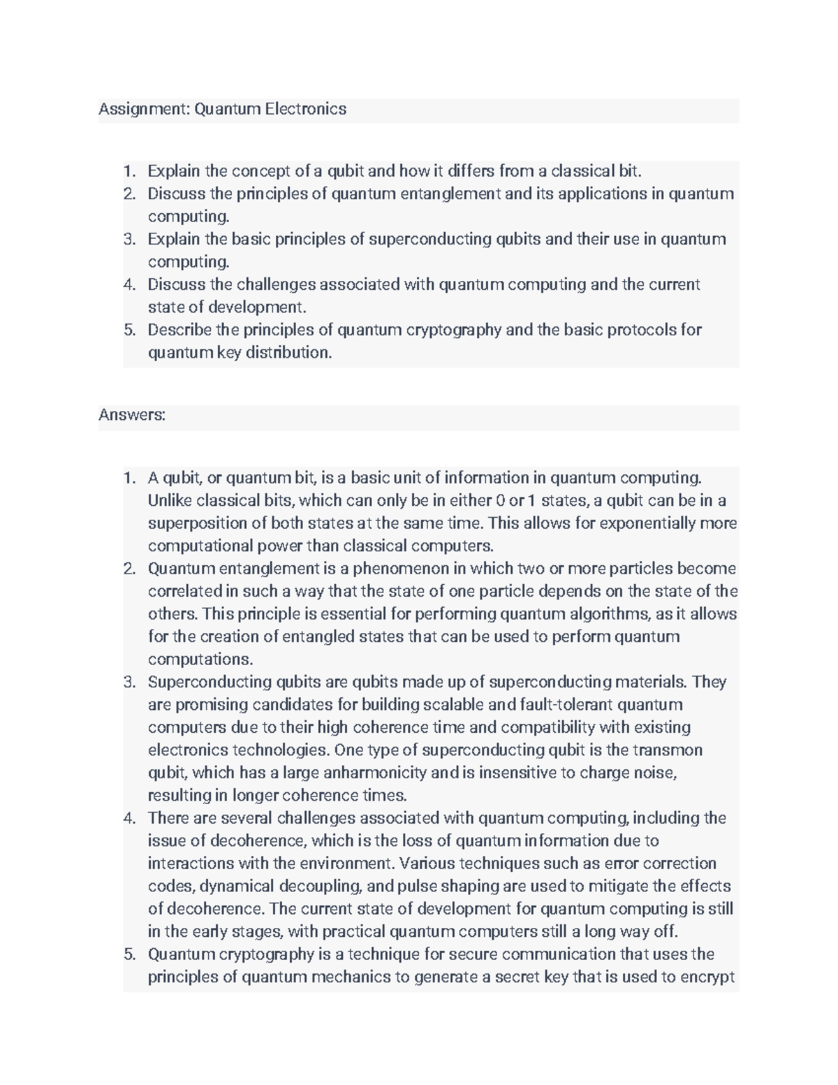 444 - Assignment Quantum Electronics 44 - Assignment: Quantum ...