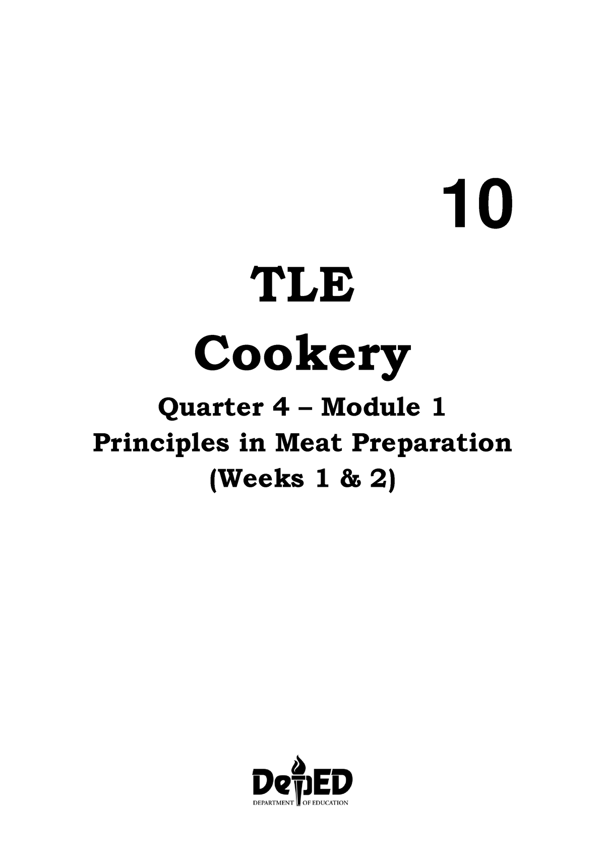 1 Q4 Tle Cookery 10 Module 1 Quarter 4 10 Tle Cookery Quarter 4 Module 1 Principles In 0985