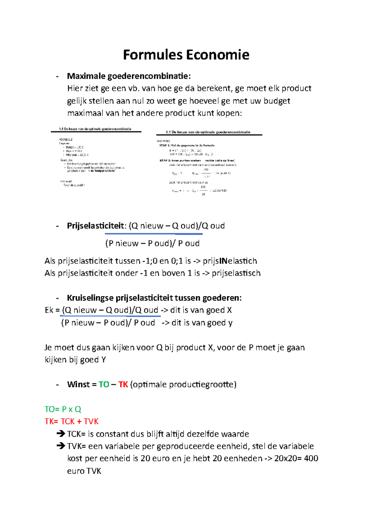 Formules Economie/overzicht EPM - Formules Economie Maximale ...