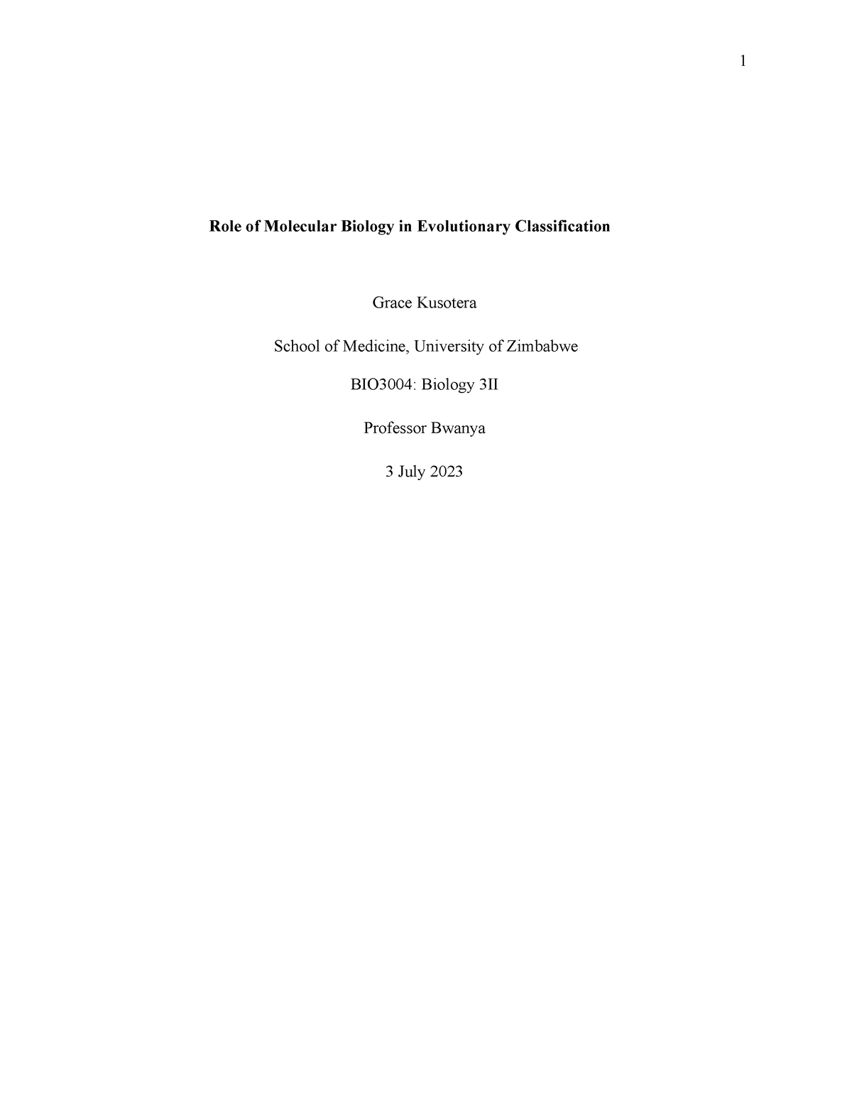 Analysis of the effects of smoking - Role of Molecular Biology in ...