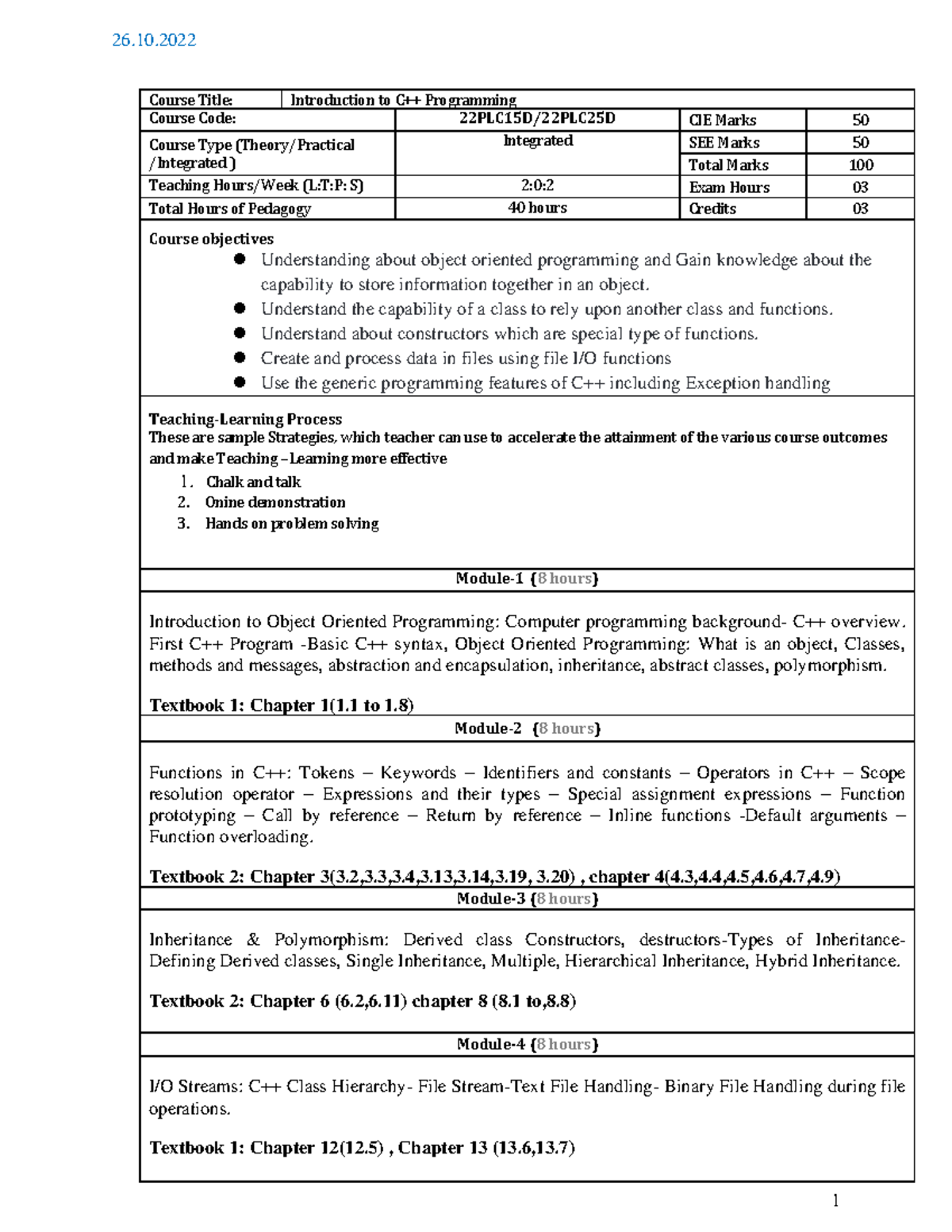 22PLC15d - It's useful - Course Title: Introduction to C++ Programming ...