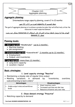 Chapter 1 - Operations Management - Chapter 1 – Introduction To ...