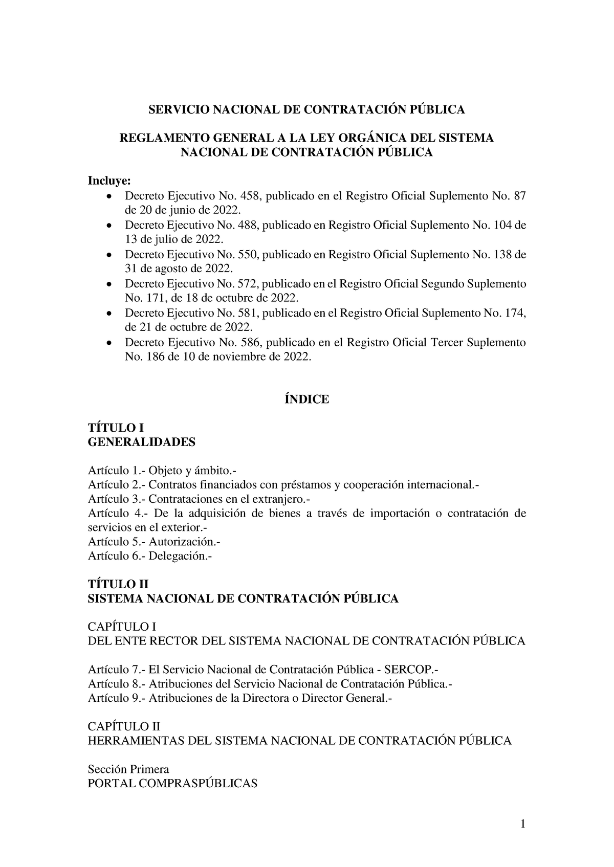 Rglosncp - Reglemento A La Ley De Contratación Pública - SERVICIO ...