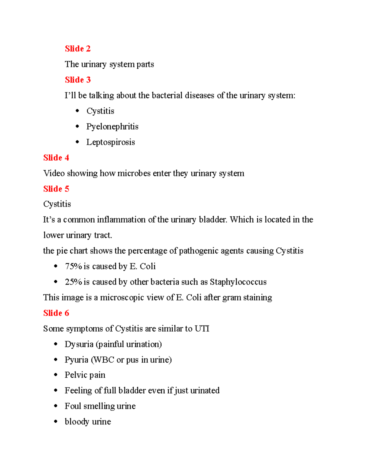 Ppt notes - Slide 2 The urinary system parts Slide 3 I’ll be talking ...
