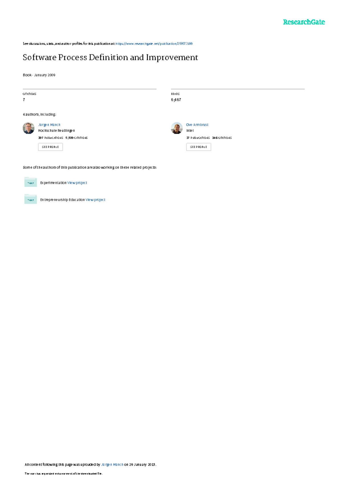 Software Process Definitionan improvement - See discussions, stats, and ...