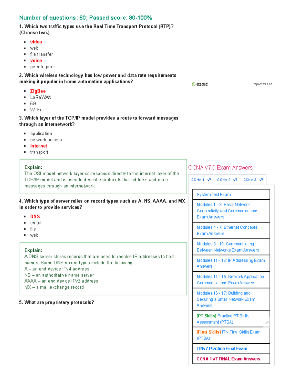 CCNA 1 V7 0 Final Exam Answers Full Introduction To Networks Number 