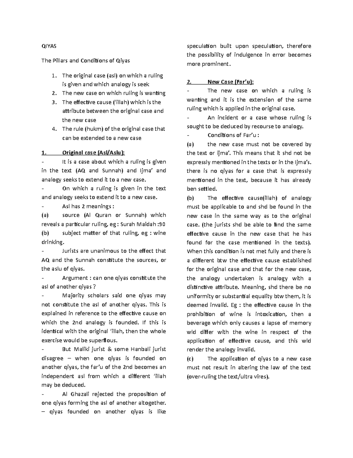 4-qiyas-topic-3-and-4-qiyas-the-pillars-and-conditions-of-qiyas-the