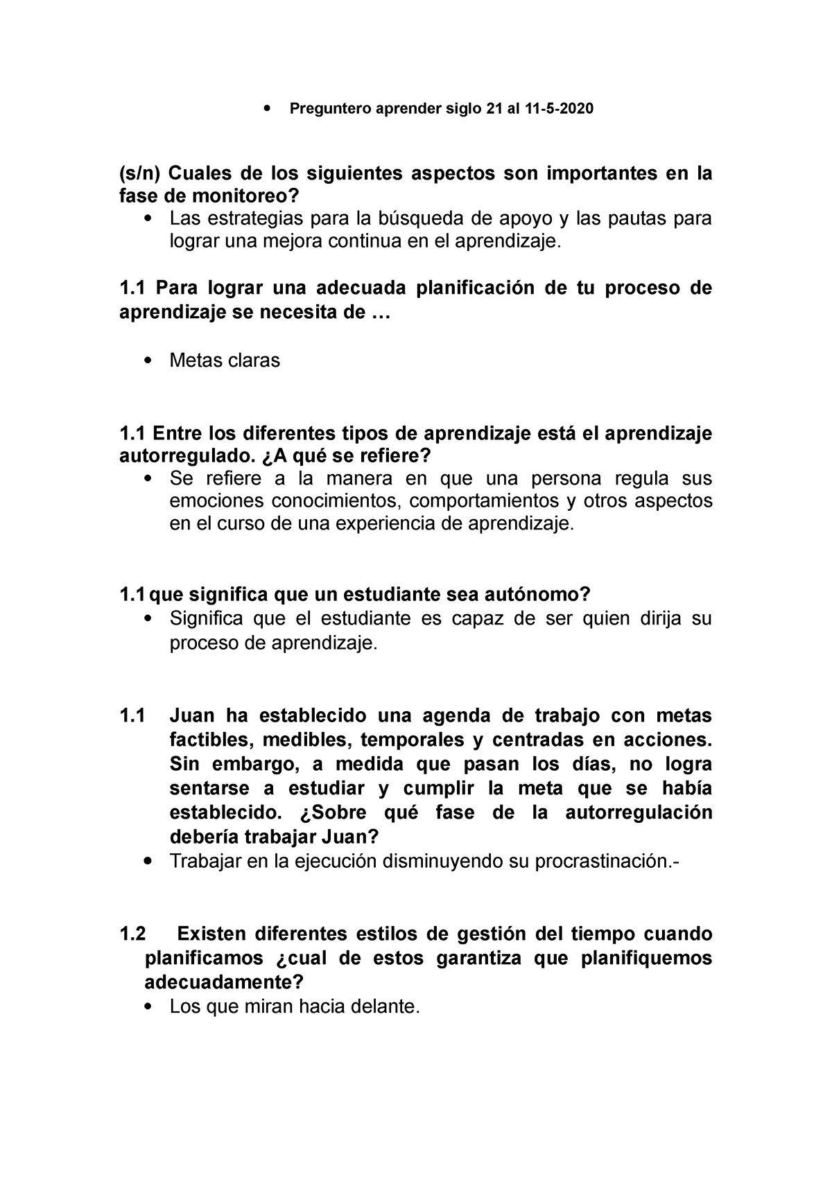 Preguntero Aprender Siglo 21 Al 13 5 20 Preguntero Aprender Siglo 21