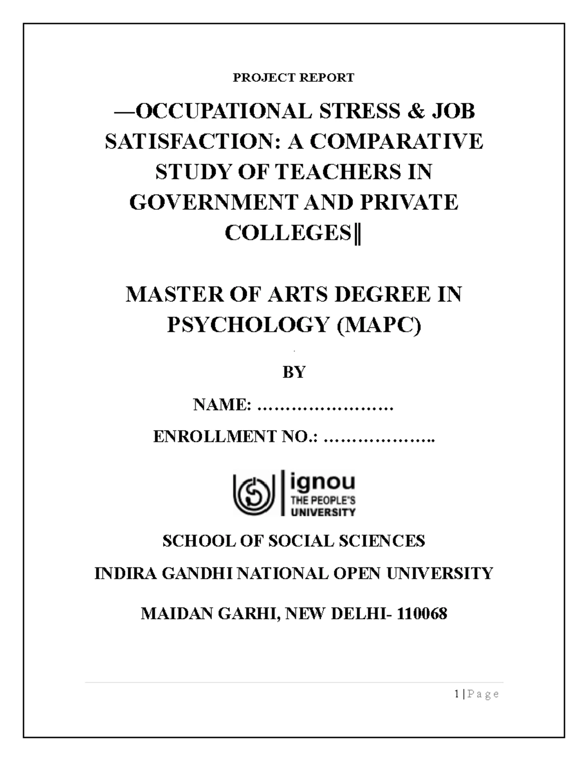 MPC-002 - assignment - masters in psychology - Studocu