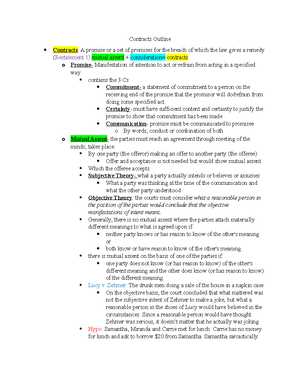 185832979-Contracts-Synthesis - Introduction To have a contract, one ...