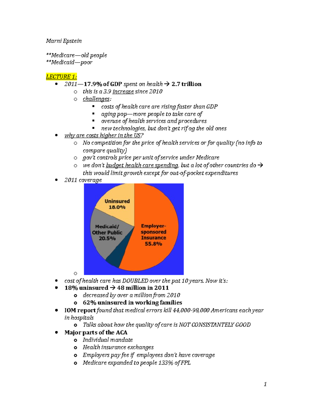 Midterm Study Guide Summary Fundamentals Of Health Policy Midterm Study Guide Summary Fundamentals Of Health Policy