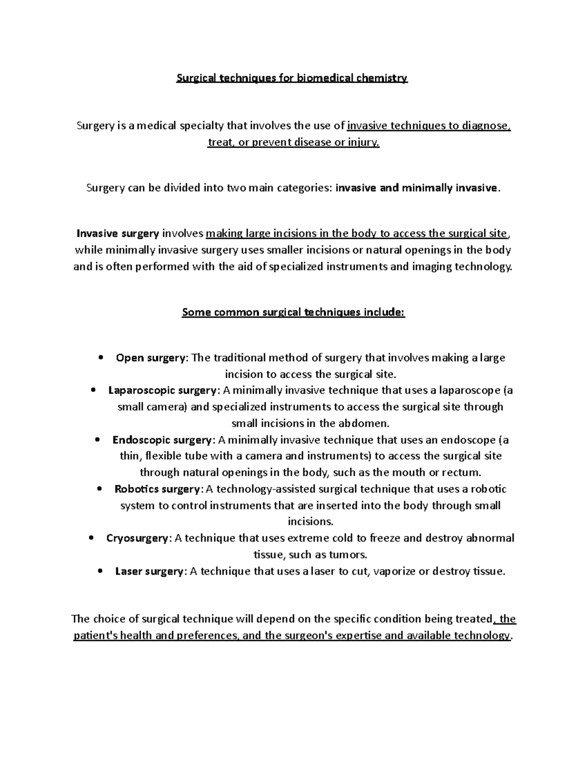 Document 89 (78) - Surgical techniques for biomedical chemistry ...