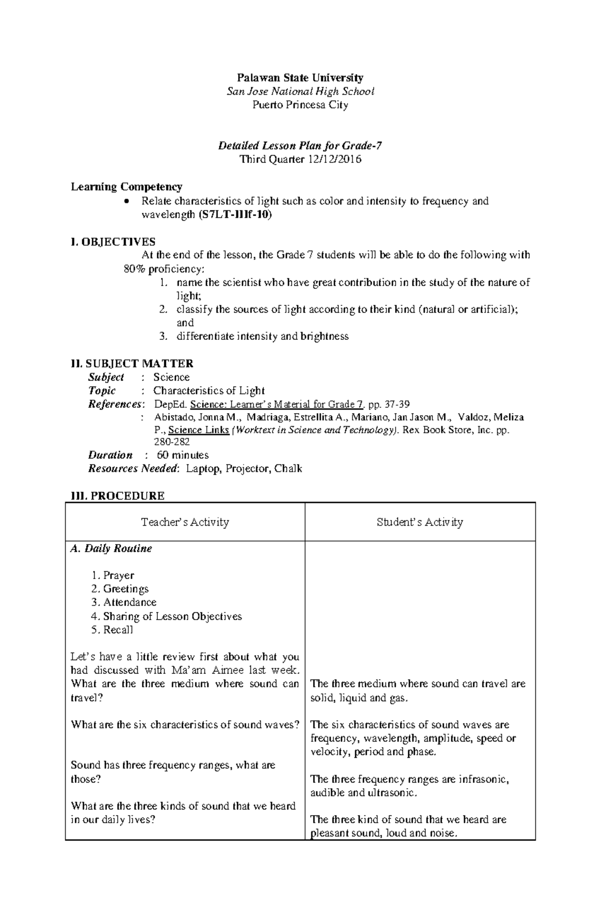 creative writing lesson plan grade 3