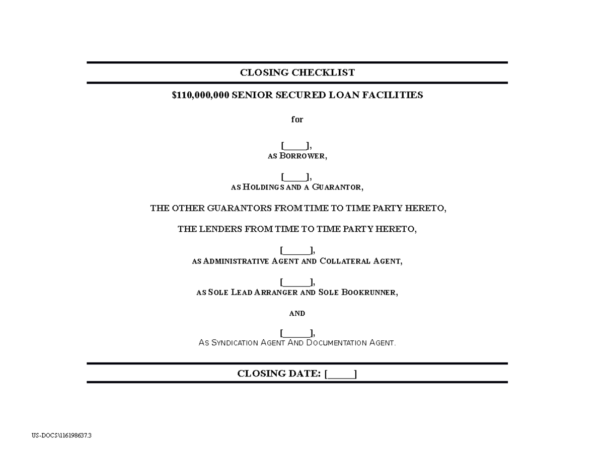 Task 2 Sample Closing Checklist V3 Resource CLOSING CHECKLIST   Thumb 1200 927 