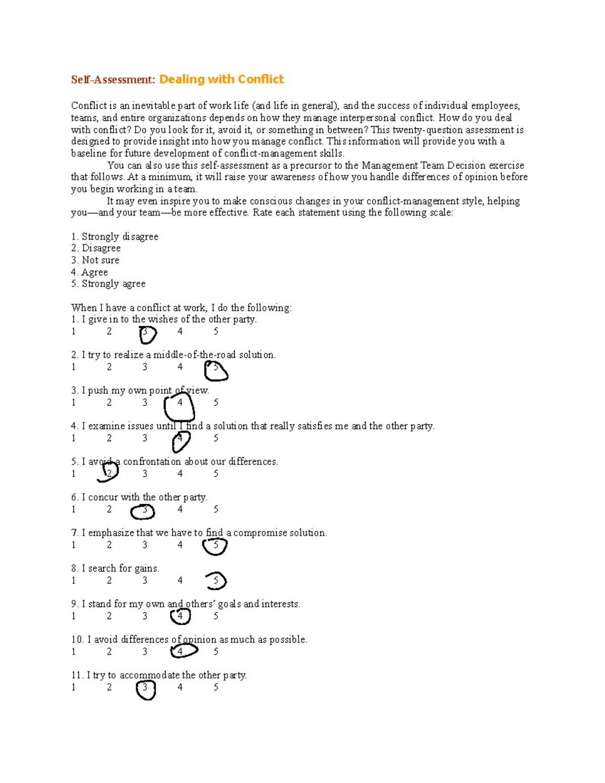 conflict-self-assessment-self-assessment-dealing-with-conflict