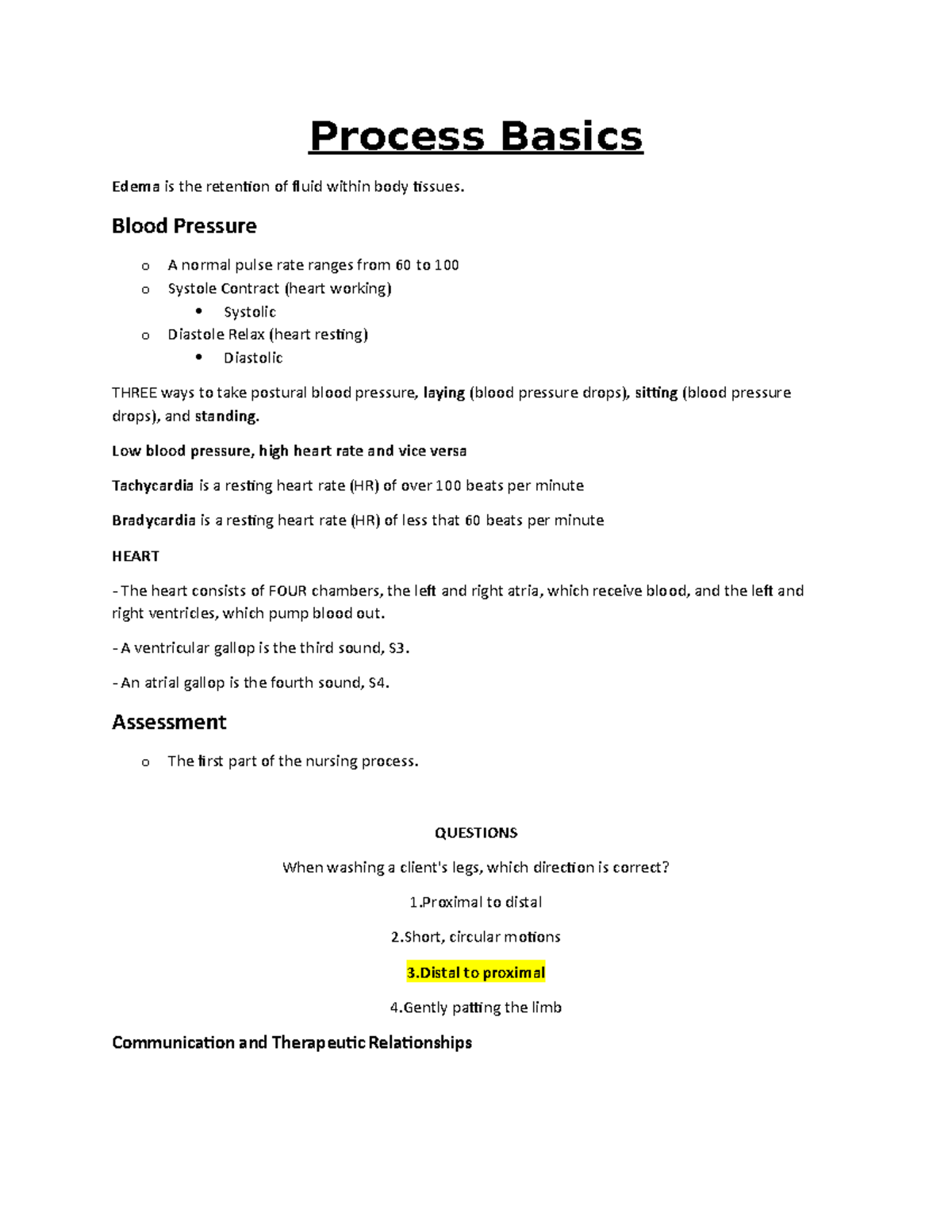 Nursing Process - Process Basics Edema is the retention of fluid within ...