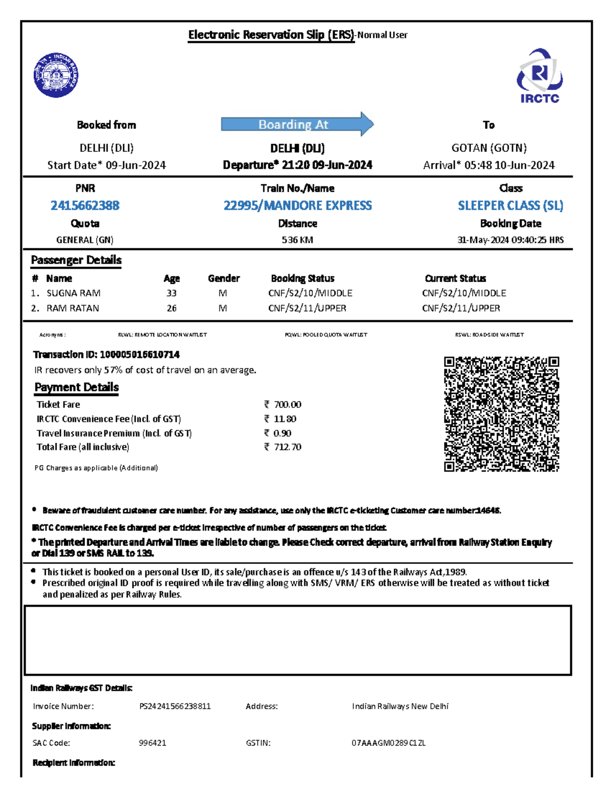 2415662388 - Notes - Electronic Reservation Slip (ERS)-Normal User 