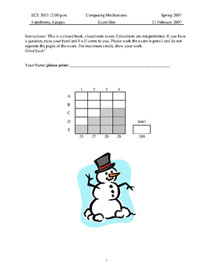 SP06 Final Exam B - Practice Tests - 5 problems, 9 pages Final Exam 3 ...