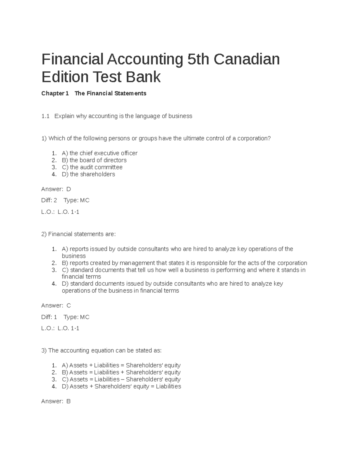 Help5 Financial Accounting 5th Canadian Edition Test Bank - Financial ...